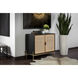 Avida 37.5 X 18.75 inch Gold / Black/Natural Sideboard, Small